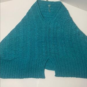 Teal Knit Poncho Chico’s